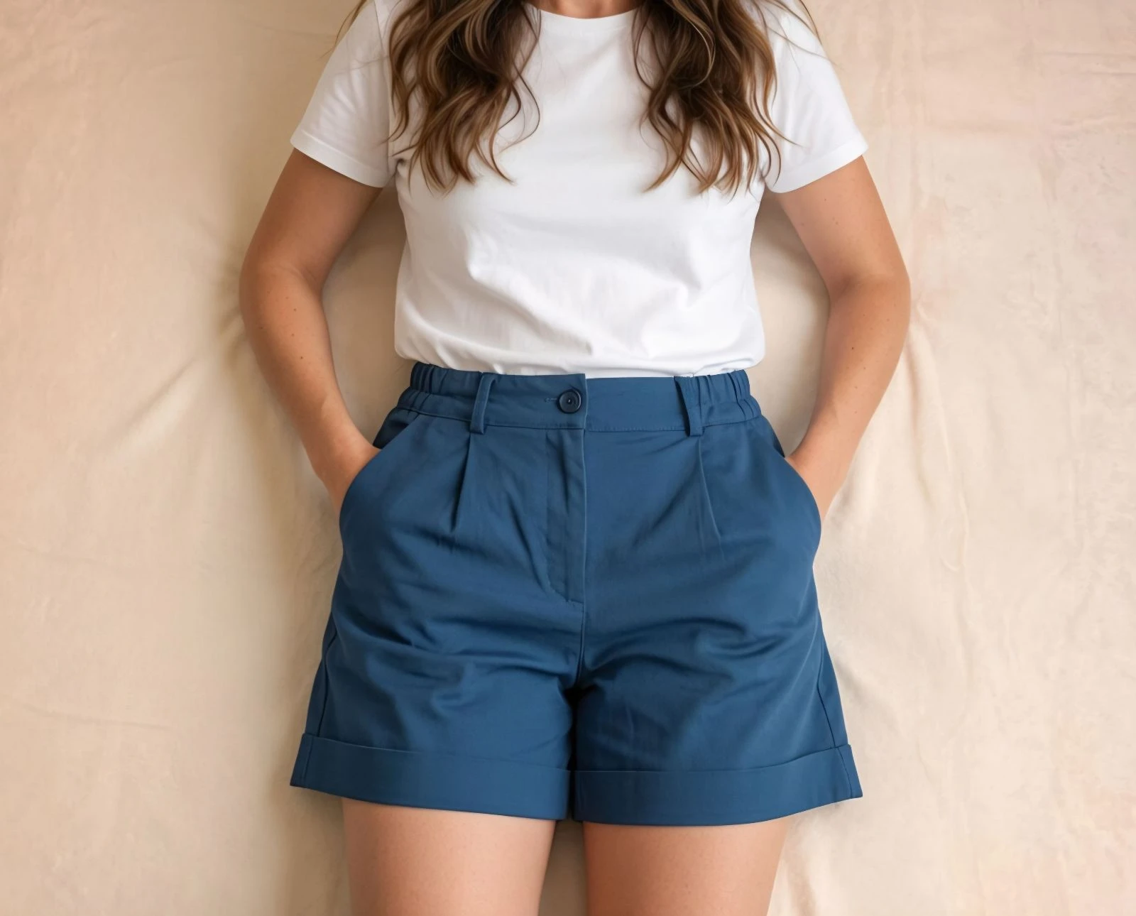Viral "Magic" Shorts • "Petroleum" Blue •Elastic Waist • Fits EU 36 to 44